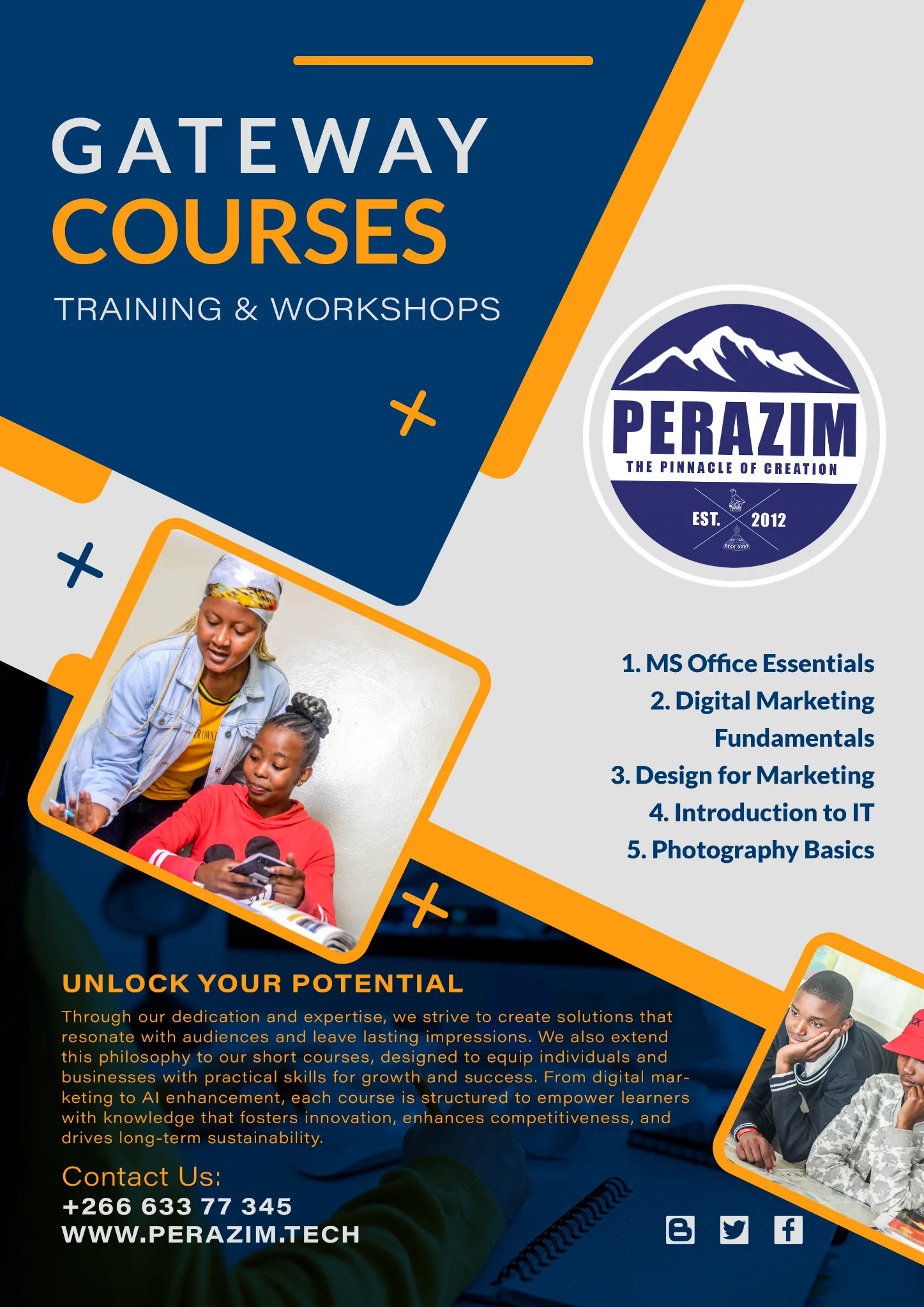 Gateway Courses training poster